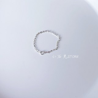 日雜訂製款 0.9mm閃亮925純銀女款極細線戒 尾戒