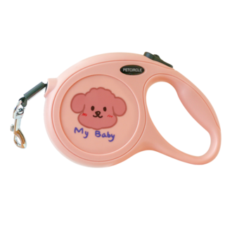 블랭크도그 파스텔 튼튼한 자동 리드줄, 핑크, 1개