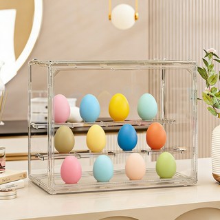 隔板可拆展示櫃 30cm公仔收納盒 24.6cm模型展示櫃, 1個, 全透明