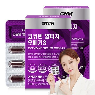 GNM 코큐텐 알티지 오메가3 / 코엔자임Q10 코엔자임큐텐 rTG, 30정, 2개