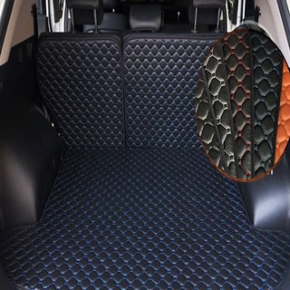 홉스 올뉴모닝 풀세트 트렁크매트, 올뉴카니발9인승, 블랙원단 화이트스티치