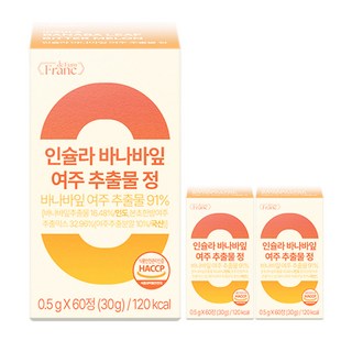 인슐라 바나바잎 추출물 고함량 91% 여주 케어, 3개, 60정