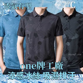 夏季冰絲涼感 Polo衫 - 無痕速乾運動排汗上衣