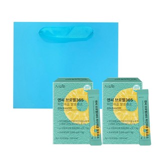 앤씨 브로멜365 칼륨 파인애플 효소 30포 x 2박스 선물세트(쇼핑백)