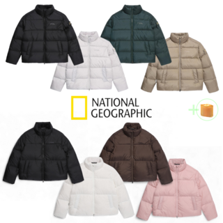 [25년도 신상품] 내셔널지오그래픽 패딩 내셔널 에이라 하이넥 숏패딩 역시즌 점퍼 구스다운 + PXV다용도Bag