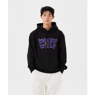 WACKY WILLY 기모 타이포 그래픽 후드 블랙 WA2504HD11BK 470267