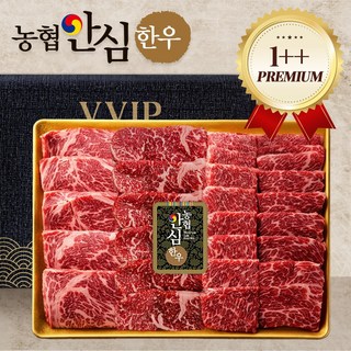 [농협안심한우] 따봉프레시 1++ 프리미엄 명절 선물세트 꽃등심 안심 채끝, 1세트, 1000g