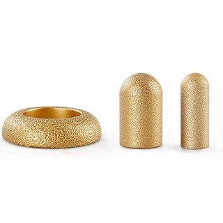 【七彩翡翠】金剛石釺焊圓弧型磨頭 側邊磨圓 45目/100目 手砂輪電鑽, 1個, 釺焊粗砂圓柱30mm