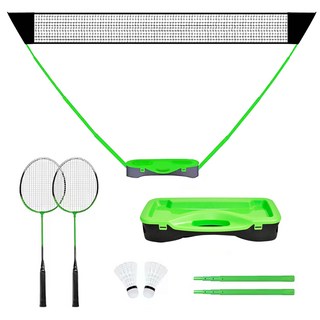 굿프렌드 휴대용 배드민턴 네트 세트 라켓 셔틀콕 포함 풀세트, 본상품선택, 1개