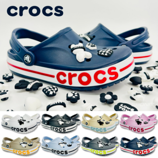 (매장정품) 크록스 바야밴드 슬리퍼 남성 여성 샌들 실내화 스포닉스 악세사리 세트