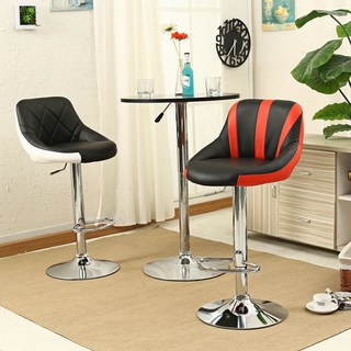 現代簡約旋轉靠背吧臺椅 高腳鐵藝陞降酒吧椅 舒適休閒吧檯凳, 1個