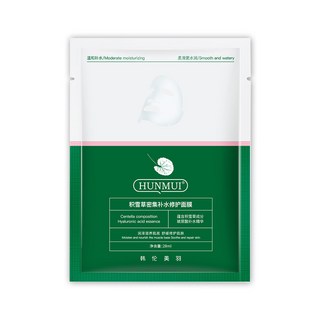 HIISEES 積雪草修護面膜 修復敏感肌 保濕面膜 老虎面膜 保濕調理 清爽, 28g, 1件