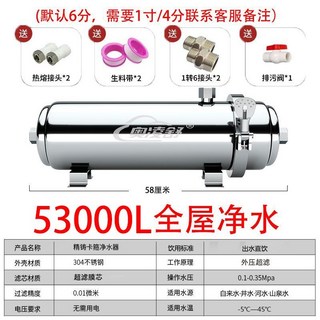 淨水器 全屋淨水器 家用商用可拆洗凈水機 飲用水過濾水凈化器 自來水過濾器 農村用水過濾器, 1個, 【小區房53000L全屋單廚雙衛】