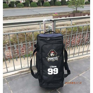 럭비 아이스하키 스키장비 가방 트롤리 가방, Blue Phase Black 27인치, 27인치, 1개