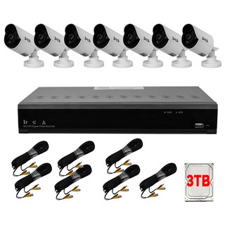 화인츠 500만화소 CCTV 자가설치 8채널 실내 실외 무인 감시카메라 방범용 매장용 농막 케이블20m HDD포함, 1개, 8108 7캠, 7개, 4TB