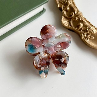 포인트 감성 데일리 올림머리 헤어 러블리 꽃 집게핀