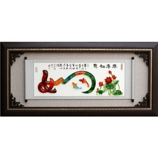 【娟兒藝品】水琉璃年年如意擺件 (大/中) - 開幕/榮調/新居送禮, 年年如意(中)