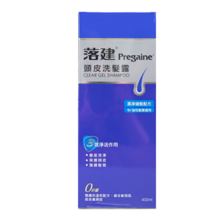 落建 Pregaine 頭皮洗髮露 CLEAR GEL 溫和潔淨配方，適用中性/油性髮質, 400ml, 1個