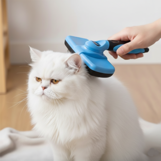 몽실이네 펫 콤브 털갈이 푸쉬온 슬리커브러쉬, 1개, 그레이