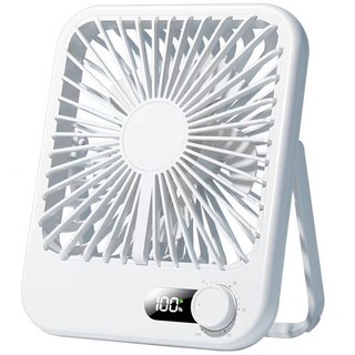 루이스 미니 무선 탁상용 선풍기 초경량 휴대용 선풍기 무소음 사무실 캠핑 차량 다용도 대용량 선풍기, 화이트