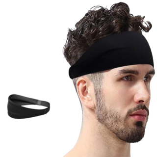 마상트 고급형 헤어밴드 스포츠 머리 땀 흘림 방지, 블랙, 1개