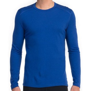 台灣黑熊 紐西蘭 Icebreaker 美麗諾羊毛圓領長袖上衣 吸濕快乾保暖衣, 黑