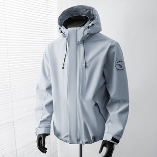 情侶款戶外單層衝鋒衣 男女款風衣外套 登山夾克