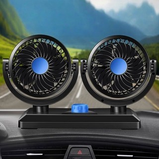 차량용선풍기 듀얼 화물차 자동차 서큘레이터 미니 차풍기, 블랙