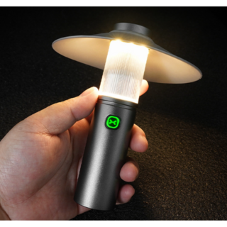 일광표 캠핑 램프 충전식 감성 led 랜턴 케이스 포함, 1개, 진그레이