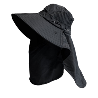 오프루어 햇빛가리개 자외선차단 낚시 모자, FREE, 블랙