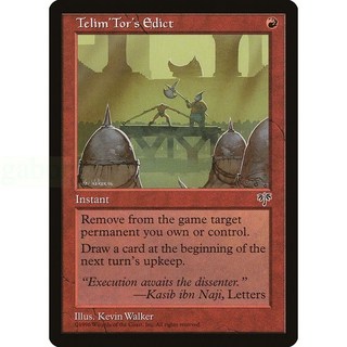 魔法風雲會 MIR Telim'Tor's Edict 遊戲卡牌, 英文