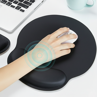 에블모어 편안한 메모리폼 손목보호 마우스 패드, 1개, 블랙