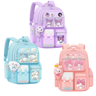 KoreVibe 산리오 초등학생 대용량 책가방 백팩 3종세트 신학기 입학 1-6학년