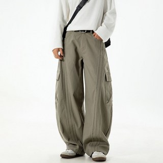 유루 남성용 밴딩 오버핏 유틸리티 팬츠 / MK2450