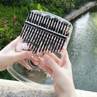 水晶透明卡林巴拇指琴 卡琳巴卡靈巴琴 初學者拇指鋼琴, 1個, 17音【微瑕疵】款式隨機髮+贈品,無規格