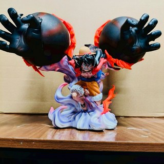 【港版實拍】三檔灰熊銃魯夫海賊王手辦公仔擺件，航海王模型收藏，精緻人物模型，動漫周邊擺飾, 1個, 很大超取不放盒