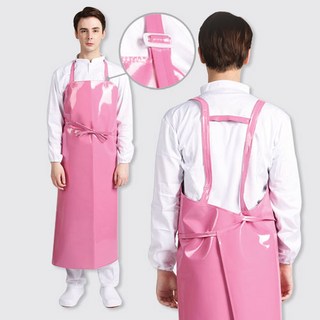 H형 목걸이형 양면 방수앞치마 비닐 주방 업소용 식당앞치마 (중/대/특대), 진분홍, 1개, H형방수앞치마, 특대(고리O)