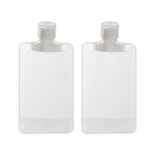 旅行防漏分裝袋 沐浴乳液分裝 旅行便攜分裝瓶, 100ml, 2件, 透明