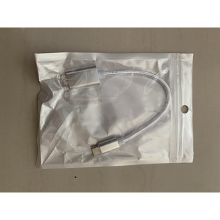 TYPE-C 轉USB OTG 轉接線，手機平板適用，高速傳輸，迷你便攜, 1個, 銀色