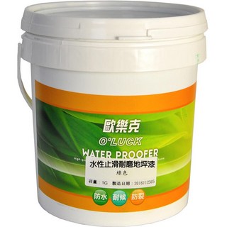 歐樂克 止滑耐磨地坪漆 1加侖裝，水性環保配方，耐磨防滑，DIY施工方便，適用於多種地面, 灰色, 1個, 3.785L