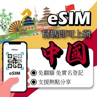 eSIM 中國上網卡 24H發貨, 1天,Ａ：中國移動【純中國】每天2GB吃到飽