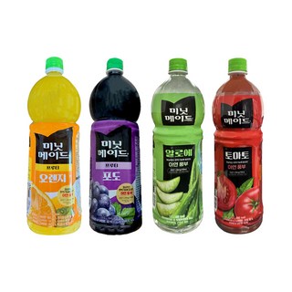 [마시자몰] 미닛메이드 오렌지+ 포도 + 토마토 +알로에, 4개, 1.5L