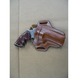 홀스터 코스프레 보관 벨트 루거 GP100 리볼버 4 배럴 TAN CCW RH용 아주라 가죽 2 슬롯 팬케이크, 콜트 파이썬 리볼버 4 배럴 가죽 2 슬롯 팬케이크 벨, 1개