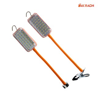 에이케이라온 34구 LED 국산 충전식 작업등 집게 자바라 작업등 다용도 야외조명 C1B 마그네틱 M1B, LED 작업등 RAK-C1B(집게형)
