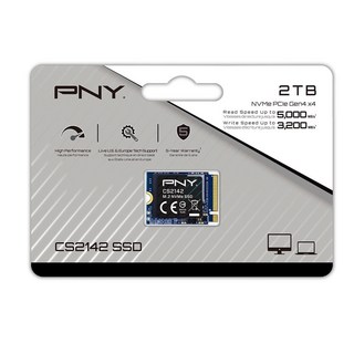 PNY CS2142 M.2 2230 NVMe Gen4x4 固態硬碟 2TB，高速讀寫，輕薄筆電/掌機擴充首選, 無外接盒