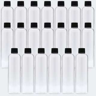 단마개 공병 PET 용기 투명 플라스틱 여행용 소분 5개, 4세트, 200ml