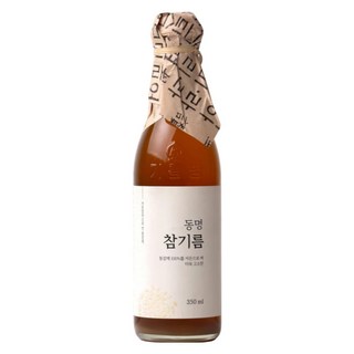 동명 저온 압착 고소한 통참깨100% 방앗간 참기름, 1개, 350ml