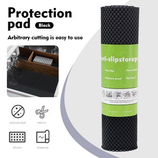 防滑墊 任意裁切 櫥櫃 抽屜 置物網格墊 貨架止滑墊, 黑色,寬30*長600CM（約630g）