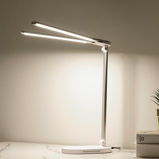 히티야 접이식 LED 책상 스탠드 안티 블루라이트 학습용 책상조명 무드등 프리미엄 독서등, 화이트 스탠드