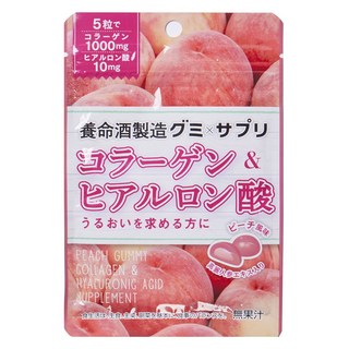 Yomeishu 養命酒 日本膠原蛋白玻尿酸軟糖 桃子口味, 1包, 40g